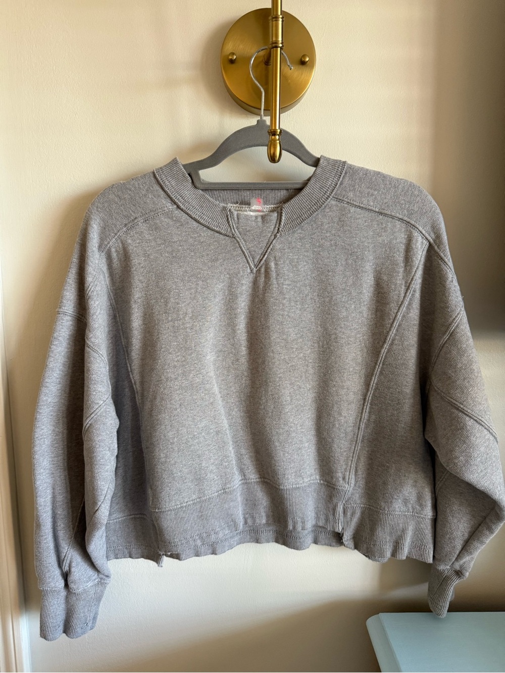 Women's Gray Free People Movement Cropped Crew size XS